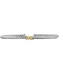 David Yurman - Micro Cable Flex Petite X Bracelet - Lyst