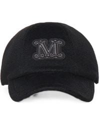 Max Mara - Logo-Patch Cashmere Baseball Cap - Lyst