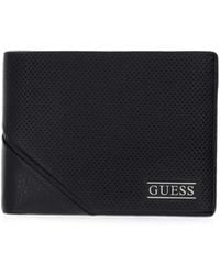Guess - Boston Perforated Leather Wallet - Lyst