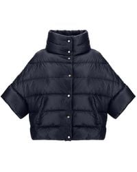 Herno - Quilted High-Neck Cape - Lyst