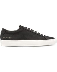 Common Projects - Logo-Print Leather Sneakers - Lyst