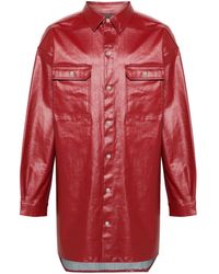 Rick Owens - Press-stud Coated Shirt Jacket - Lyst