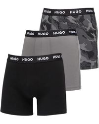 HUGO - Set Aus Drei Boxershorts Mit Logo-Bund - Lyst