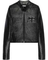Courreges - City Jacke mit Logo-Prägung - Lyst