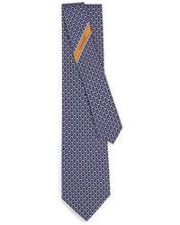 Ferragamo - Gancini Links Print Silk Tie - Lyst