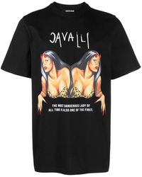 Roberto Cavalli - T-Shirt mit grafischem Print - Lyst