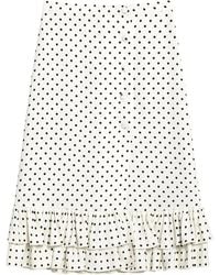 Valentino Garavani - Polka Dot-Print Midi Skirt - Lyst
