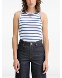 Munthe - Tezza Striped Embroidered Tank Top - Lyst