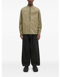 Neighborhood - Embroidered Mandarin-Collar Shirt - Lyst