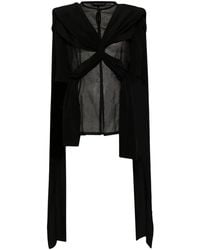 Yohji Yamamoto - Semi-Sheer Cotton-Silk Top - Lyst