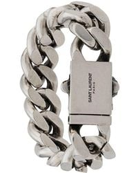 Saint Laurent - Curb Chain Bracelet - Lyst