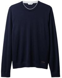 Versace - Embroidered Wool Knit Crew-Neck Sweater - Lyst