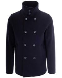 Herno - Double-Breasted High-Neck Coat - Lyst