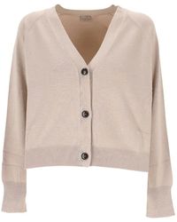 Marella - V-Neck Button-Up Cardigan - Lyst
