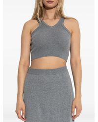Lisa Yang - Ribbed V-Neck Top - Lyst