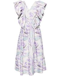 Saiid Kobeisy - Ruffled Taffeta Midi Dress - Lyst