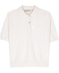 Rohe - Short-sleeved Knitted Polo Shirt - Lyst