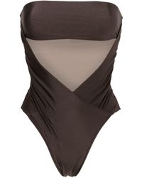 Adriana Degreas - Cut-out Detailing Strapless Swimsuit - Lyst