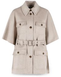 Max Mara - Belted Cashmere Cape - Lyst