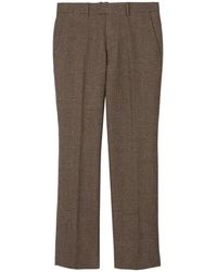 Burberry - Check-Pattern Tailored Trousers - Lyst