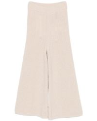 ELY ELY - Pantalon Court En Maille Nervurée - Lyst