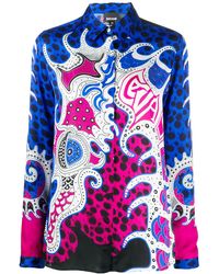 Just Cavalli Multi-Color Star Printed Long Sleeve Womens Romper US S IT 40