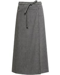Peserico - Wrap-Style Belted Midi Skirt - Lyst