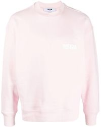 MSGM - Logo-Print Crew-Neck Sweatshirt - Lyst