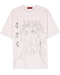 424 - Sketch-print Cotton T-shirt - Lyst
