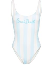Mc2 Saint Barth - Lora Striped Swimsuit - Lyst
