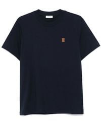 Sandro - Leather Logo T-Shirt - Lyst