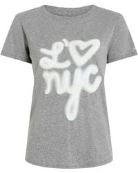 Cinq À Sept - Slogan-Print Cotton T-Shirt - Lyst