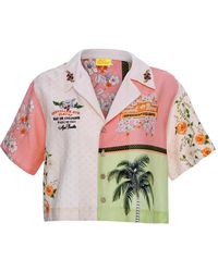 Agua Bendita - Cropped Blouse Met Bloemenprint - Lyst