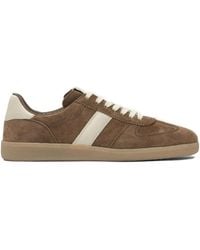 Tom Ford - Suede Leather Striped Low-Top Sneakers - Lyst