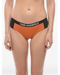 KARL LAGERFELD - Logo-Waistband Bikini Briefs - Lyst