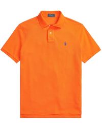 Polo Ralph Lauren - Embroidered-Logo Piqué Polo Shirt - Lyst