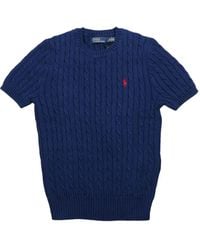 Polo Ralph Lauren - Cable-knit Short-sleeve Top - Lyst