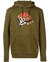 Blood Brother 'Ronin' Kapuzenpullover mit Print - Grün