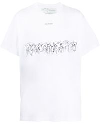 Off-White c/o Virgil Abloh - Futura Atoms Cotton-jersey Oversized T-shirt - Lyst