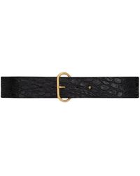 Saint Laurent - Buckle-fastening Leather Belt - Lyst