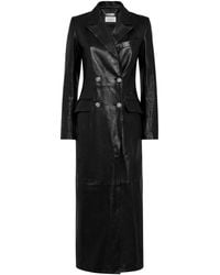 Philipp Plein - Double-Breasted Leather Coat - Lyst