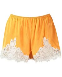 Doen - Iona Lace-Trim Mini Shorts - Lyst