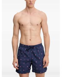 Nike - Short De Bain À Lien De Resserrage Et Logo Imprimé - Lyst