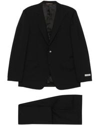 Canali - Logo-Patch Single-Breasted Suit - Lyst