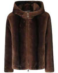 ERMANNO FIRENZE - Faux-Fur Hooded Jacket - Lyst