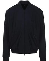 Giorgio Armani - Textured Logo Jacket - Lyst