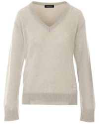 Fabiana Filippi - Sequin-Embellished V-Neck Sweater - Lyst