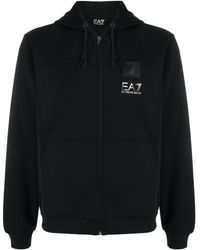 EA7 - Chaqueta con capucha y logo estampado - Lyst
