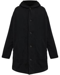 Yohji Yamamoto - Button-Up Hooded Cardigan - Lyst