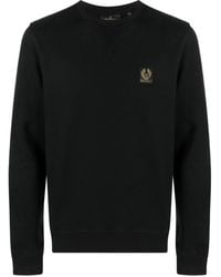 Belstaff - Katoenen Sweater Met Logopatch - Lyst